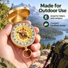 Portable Pocket Compass for Hiking and Camping – Gold-Tone Water-Resistant