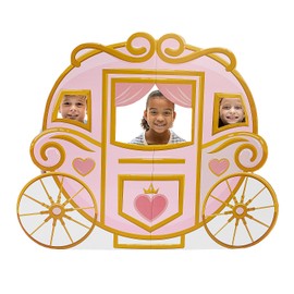 Pink Princess Carriage Photo Prop Life-Size - 54" x 44" Cardboard Stand-Up
