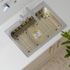 Sink Protector Sink Rack,Large Gold Kitchen Sink Grate,26" X 14"
