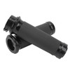 1 Pair 25mm Motocycle Handlebar Grips Black Comfortable Grasp Anodized