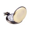 Mudder Classic Smooth Vintage Steel Mens Pocket Watch Xmas(Bronze)