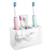 Luxspire Electric Toothbrush Holder, 3 Slots Large Marble Toothbrush Toothpaste