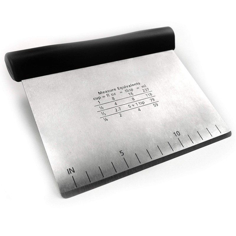 Vel. Professional Stainless Steel Dough Pastry Cutter Scraper - Ergonomic