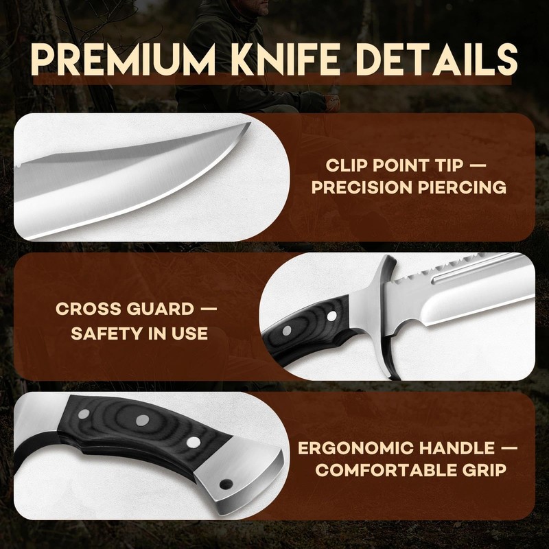 TAN REN Survival Knife Machete for Cutting Trees Heavy Duty