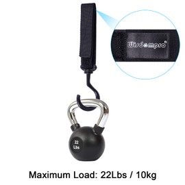 Wisdompro Car Storage Hooks, 2-Pack Car Seat Hook, Luggage Hanger, Headrest Hook, Luggage Hook, Shopping, Load Capacity 22.0 lbs (10 kg), Easy Installation, Black