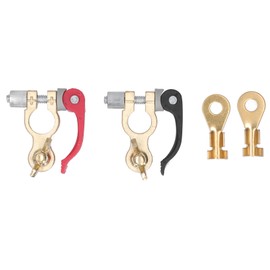 Quick Disconnect Battery Terminal Clamp Shut Off Connectors with Lug for 12V 6V 24V Boat Race Car