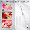 2pcs Hard Gel Nail Brush, Premium Nylon Builder Gel Art