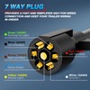 MICTUNING 7 Way Trailer Plug Socket Extension Cable 7 Blade