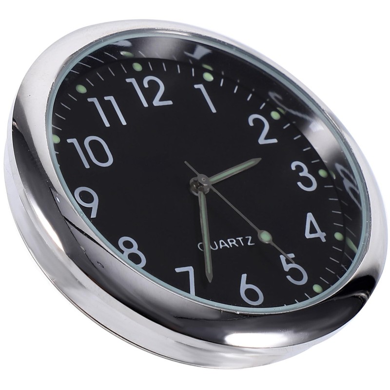 Toyvian Stick on Dashboard Car Clock Mini Tiny Small Luminous