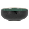 BITZ Scüssel Ramen Bowl, Stoneware Bowl, 18 cm Diameter, Black/Green