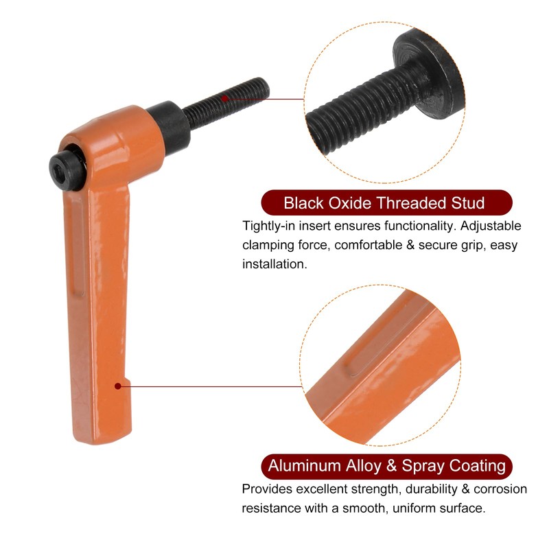 QUARKZMAN Adjustable Clamping Lever Handles M5 x 25 mm Male