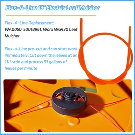YIEHRNS 20 Pack WA0050 Flex-A-Line 13" Replacement Line for Worx WG430 Electric Leaf Mulcher 50018961 WG430 WA0050 Leaf Mulcher