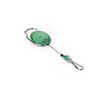 Durable yo-yo style badge holder with spring hook, Green