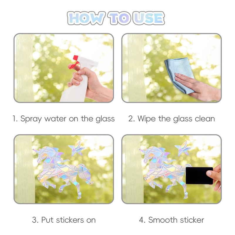 LUMOOM Prism Window Sticker, Bird Protection, Suncatcher Window Sticker, Anti-Collision