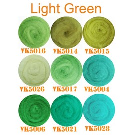 Felt Wool Colourful Mix Felt Mixed 100% Wool Light Green Shades Mix At Least 5 Different Shades 50 g Total