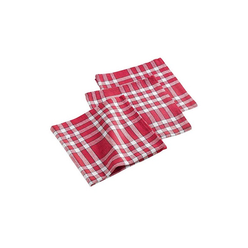 Douceur d 'Intérieur Traditio Napkins, Cotton, Red, 40 x 40
