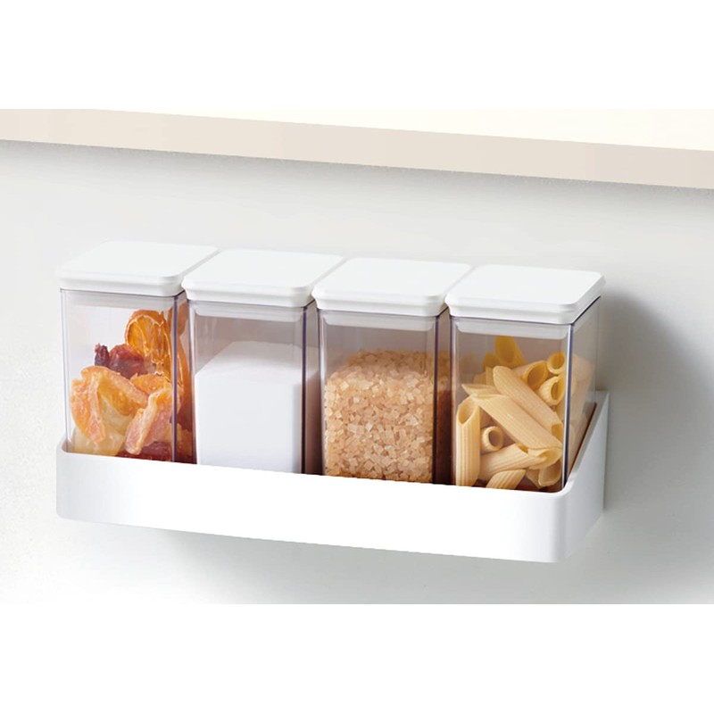 POSE K134100 Kitchen Seasoning Rack Slim Suction Sheet, White