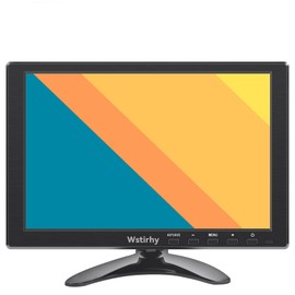 Wstirhy 10.1 inch Small Monitor (1920x1200) 178° Screen Display with HDMI VGA AV BNC USB for PC Laptop Computer, Kitchen Monitor Built-in Speaker, VESA, Remote Control