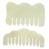WOONEKY Jade Comb Scalp Massager Set 2pcs Massage Tools Face