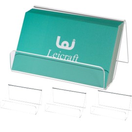 Leicraft Acrylic Business Card Holder for Desk,Card Organizers and Office Desk Accessories for Men and Women (4)
