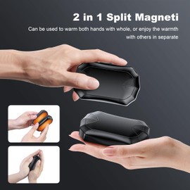 Hand Warmers Rechargeable 2 in 1 Magnetic,Electric Portable Pocket Heater 2 Pack, 3 Adjustable Heating Modes USB Pocket Warmer for Outdoor Winter Sports