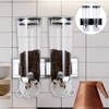 WUSILILU Wall-mounted Food Dispenser, 3L 2 Buckets Coffee Bean Candy