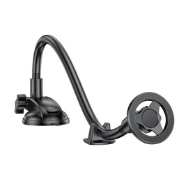 FALVFUN Gooseneck Car Phone Holder, Long Arm Vehicle Windshield & Dashboard Cellphone Mount with Strong Suction Cup, Anti-Shake Auto Interior Smartphone Stabilizer, Universal Fit (T005)