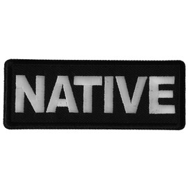 Native Patch - 4x1.5 inch - Embroidered Iron on Patch (P6387)