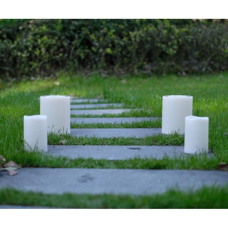 Outdoor XL 6.45" x 8" Large Flameless Candles with Remote,