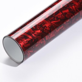 AuMoHall Red Forged Carbon Car Vinyl Wrap Glossy Red Simulated Forged Carbon Fiber Gloss Finish Car Body Film for Vehicle Interior Exterior Decoration, 59.84" x 19.68"