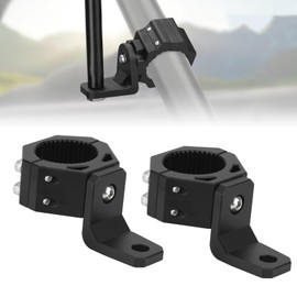 SMOTRCC UTV Whip Light Mount 2PCS, Heavy Duty CNC Machined Aluminum 360° Adjustable Whip Mount, Fit Ranger RZR SXS Can Am X3 1.75"-2" Roll Bar, Fit Whip Light Flag Pod Light Bar Antenna