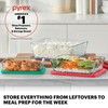 Pyrex Simply Store (5-Pack) Large Glass Food Storage Containers Set,