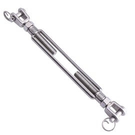 LordHardware Stainless Steel 3/8 Inch M10 Jaw & Jaw Turnbuckle 1200 lbs Load for Wire Rope Cable Tension
