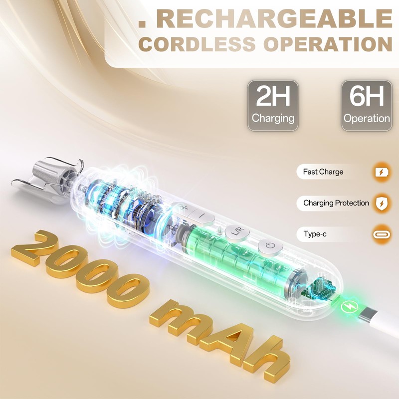 Electric Nail File Drill 2000 mAh Cordless Rechargeable Nail Filer