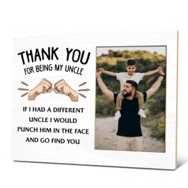 Uncle Photo Frame, Appreciation Gifts For Uncle From Niece Nephew, Thank You Being My Uncle Picture Frame Gifts For Birthday Thanksgiving Christmas Fathers Day, Family Gifts For Home Decor -127