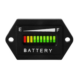 Yooreal LED 48V Battery Indicator Battery Monitor for Lead Acid Battery (Not Included Trojan Type) Powered Club Car Travel Trailer Forklift Scrubber Machine Ebike RV Electric Car