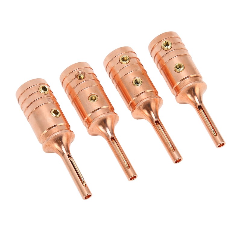 4Pcs Speaker Banana Plugs Pure Copper Male Speaker Wire Connector
