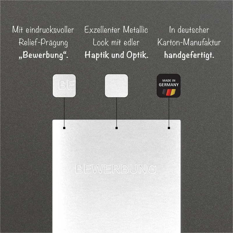 Pack of 2 3 Application Folders Crystal White Metallic with