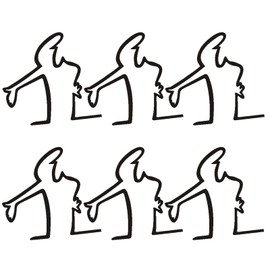 Ferizzia 6 Stück Auto Aufkleber, Reflektierende Aufkleber für Auto, für Den Kofferraum, Sicherheits Warnstreifen Aufkleber für Auto, LKW, Motorrad Marks-Aufkleber