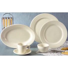 CAC China REC-115 Rolled Edge 11-3/8-Inch Stoneware Pasta Bowl, 24-Ounce, American White, Box of 12