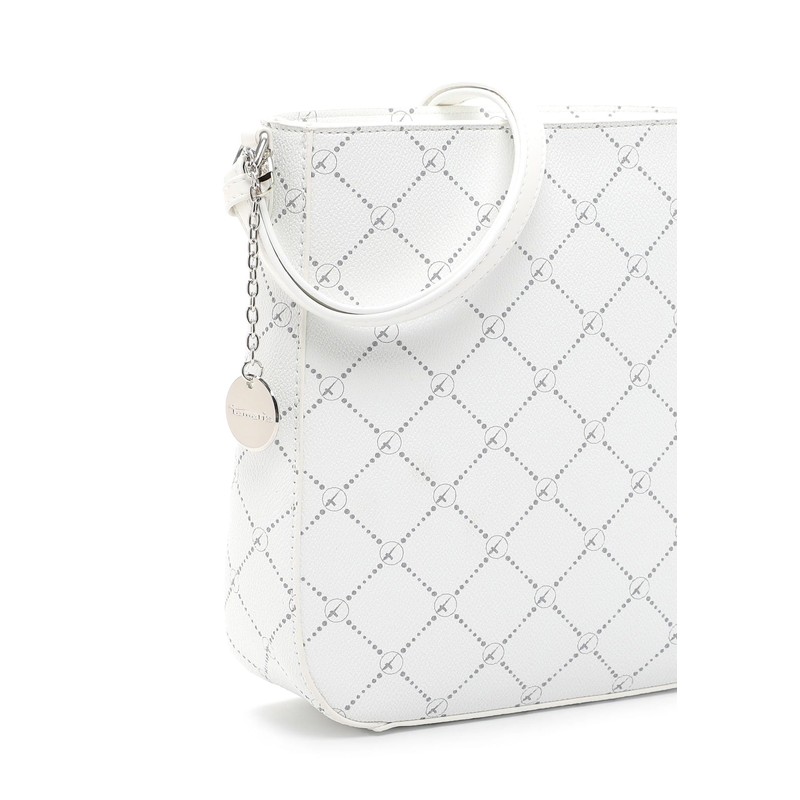 Tamaris TAS Anastasia 30103 Women's Shoulder Bag Checked, White, Unit