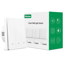 Smart Alexa Lichtschalter,Wlan schalter Funk Wandlichtschalter Touch Lichtschalter,Kompatibel mit Tuya App,Smart life APP,Alexa,Google Home,Fernbedienung Timer Funktion (3 Gang)