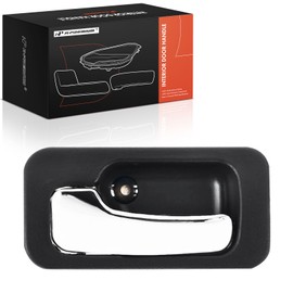 A-Premium Rear Left Driver Side Interior Door Handle Compatible with Honda Accord 1990 1991 1992 1993, Gray Housing with Chrome Lever, Replace# 72660SM4003ZG
