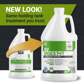 Unique RV Digest-It Classic RV Toilet Treatment - Eliminates Odors at the Source and Liquifies Waste - 64 Uses Per Bottle (128 oz)