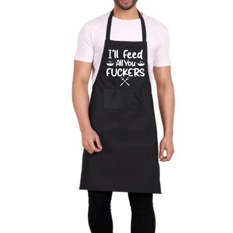 PB TECH Funny Cooking Apron for Adults ‘I’ll Feed All