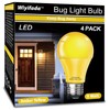 Wiyifada LED Bug Light Bulbs Outdoor 4 Pack,9W Amber Yellow