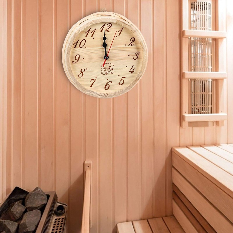 Niiyen Wooden Sauna Clock Steam Room Timer- Simple Wall Timer