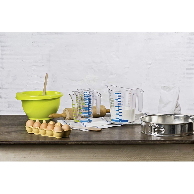 Rotho Domino Kitchen Measuring Cup 0.5 Litre, Transparent with in-Mould