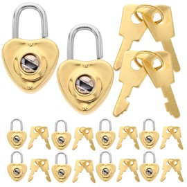 GLEAVI 1set Mini Heart Shaped Lock Cute Padlock with Keys for Diary Crafts and Keepsakes Portable Design for Boys and Girls Adults Adorable Decorative Lock