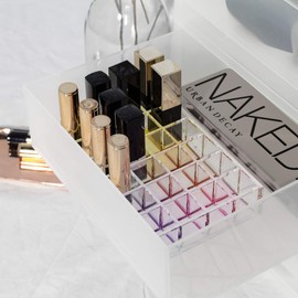 Moosy Life RB03 Rainbow Acrylic Lip Aroma Oil Storage, 24 Bottles